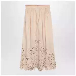 ZIMMERMANN Wylie cream colored midi skirt
