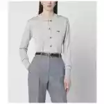 Vivienne Westwood Light grey wool and silk cardigan