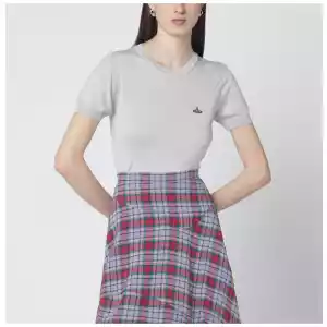 Vivienne Westwood Light grey Bea wool and silk top