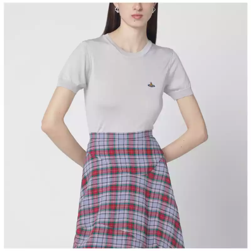 Vivienne Westwood Light grey Bea wool and silk top