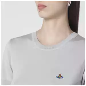 Vivienne Westwood Light grey Bea wool and silk top