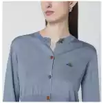 Vivienne Westwood Ice-blue cropped wool and silk cardigan