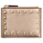 Valentino Garavani-Rockstud grainy card holder