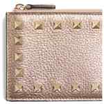 Valentino Garavani-Rockstud grainy card holder