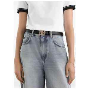 Dolce & Gabbana-DG embellished leather belt