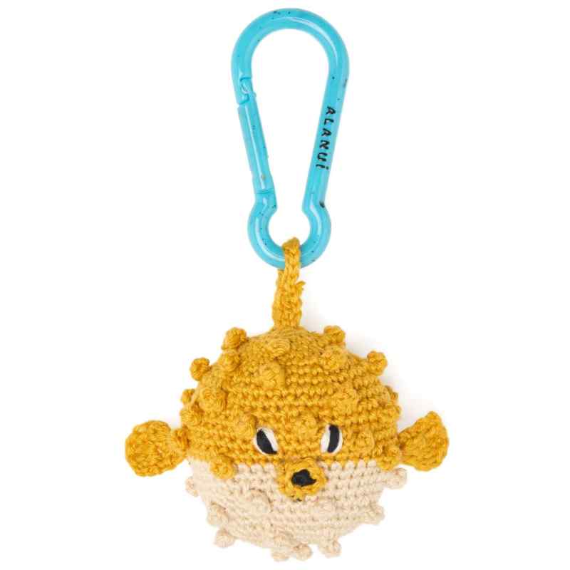Alanui Handmade Puffer Fish Crochet Key Holder