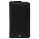 Emporio Armani Saffiano Leather Organizer With Asv Eagle Plaque
