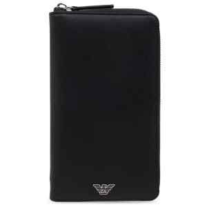 Emporio Armani Saffiano Leather Organizer With Asv Eagle Plaque