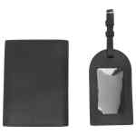 Emporio Armani Asv Recycled Saffiano Leather Passport Holder And Tag Gift Box