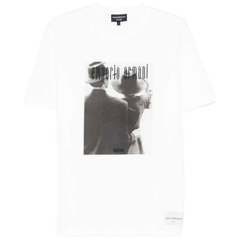 Emporio Armani Printed cotton t-shirt
