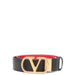 Valentino Garavani-Reversible Vlogo Signature Belt In Glossy Calfskin 40 Mm
