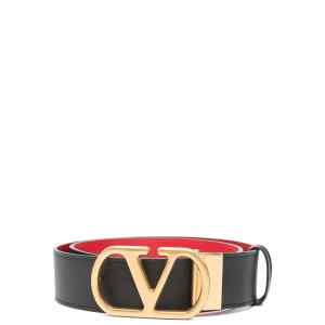 Valentino Garavani-Reversible Vlogo Signature Belt In Glossy Calfskin 40 Mm
