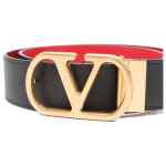 Valentino Garavani-Reversible Vlogo Signature Belt In Glossy Calfskin 40 Mm