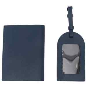 Emporio Armani Asv Recycled Saffiano Leather Passport Holder And Tag Gift Box