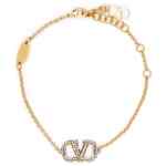Valentino Garavani-Vlogo Signature Bracelet In Metal And Swarovski® Crystals