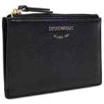 Emporio Armani Zipped, Tumbled-Leather Card Holder