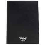 Emporio Armani Asv Regenerated Saffiano Leather Passport Holder With Eagle Plate