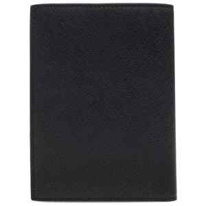 Emporio Armani Asv Regenerated Saffiano Leather Passport Holder With Eagle Plate