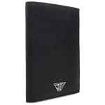 Emporio Armani Asv Regenerated Saffiano Leather Passport Holder With Eagle Plate