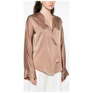 Forte Forte V-neck Silk satin shirt