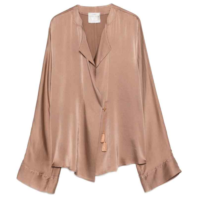Forte Forte V-neck Silk satin shirt