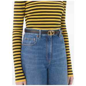 Valentino Garavani-VLogo Signature Reversible Belt in Shiny Calfskin 30mm