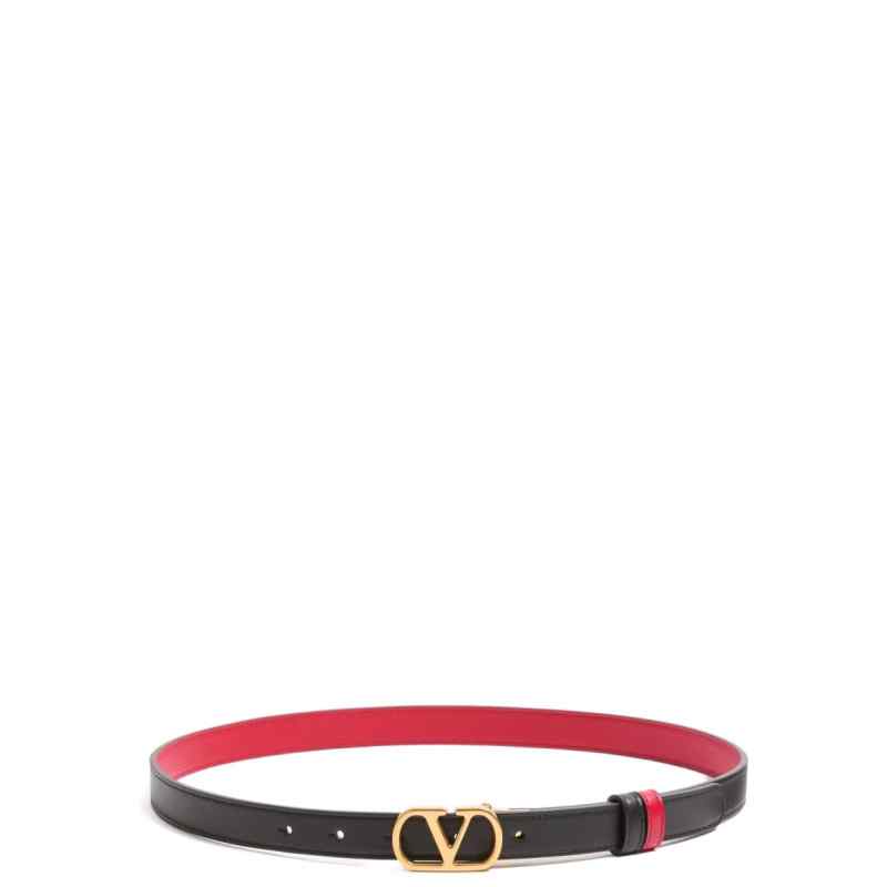 Valentino Garavani-VLogo Signature Reversible Belt in Shiny Calfskin 30mm