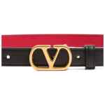 Valentino Garavani-VLogo Signature Reversible Belt in Shiny Calfskin 30mm