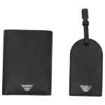 Emporio Armani Asv Gift Box With Regenerated Saffiano Passport Holder And Tag
