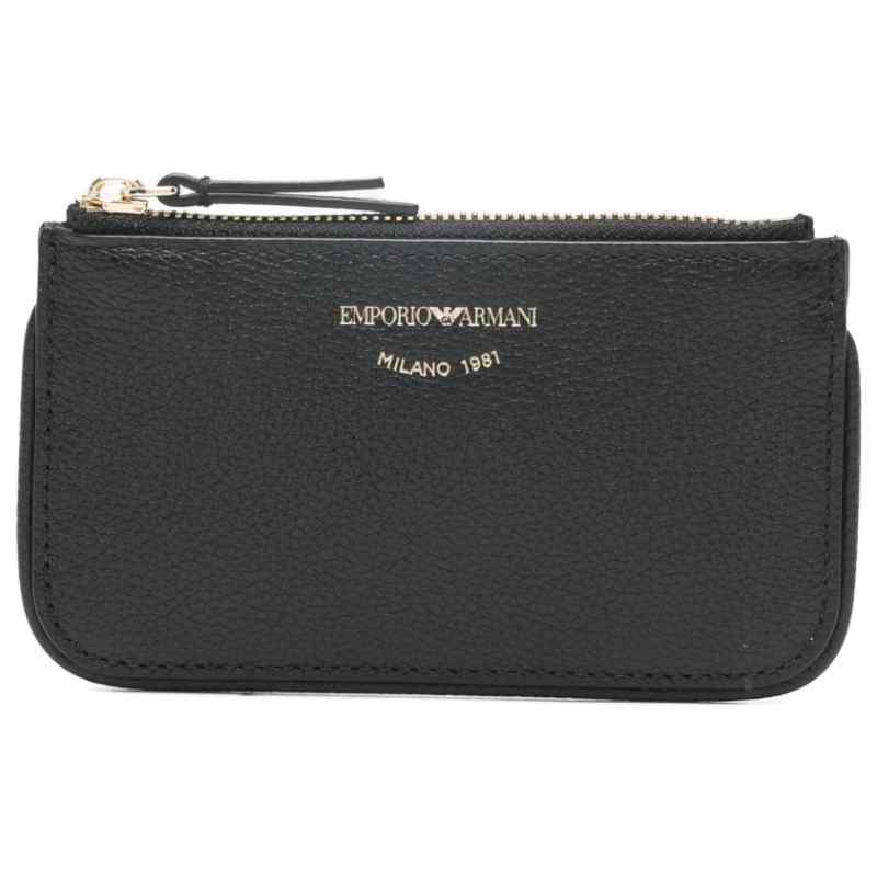Emporio Armani Myea Deer-Print Card Holder With Zip