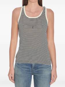 Saint Laurent Striped cotton tank top