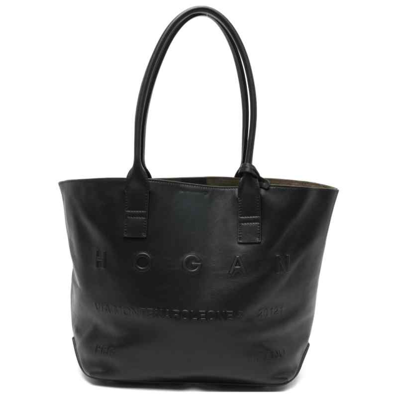 Hogan Address Small Black Shopping Bag