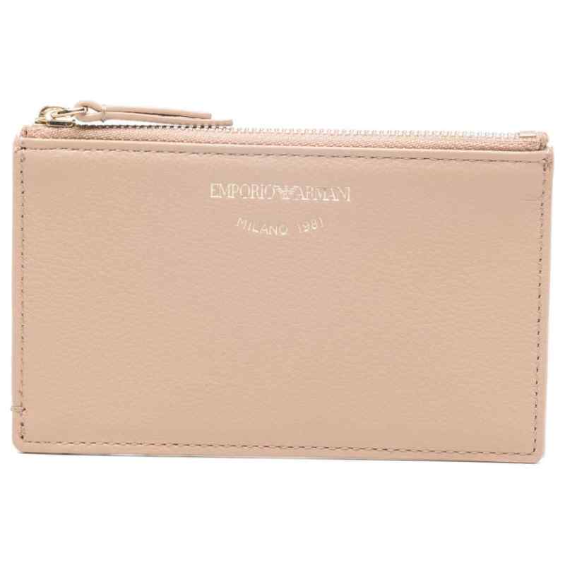 Emporio Armani Zipped Tumbled-Leather Card Holder