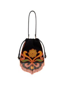 Etro Suede Kalispera Bag With Beads And Fringes