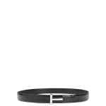 Tom Ford T-shaped buckle silver-tone hardware Leather belt