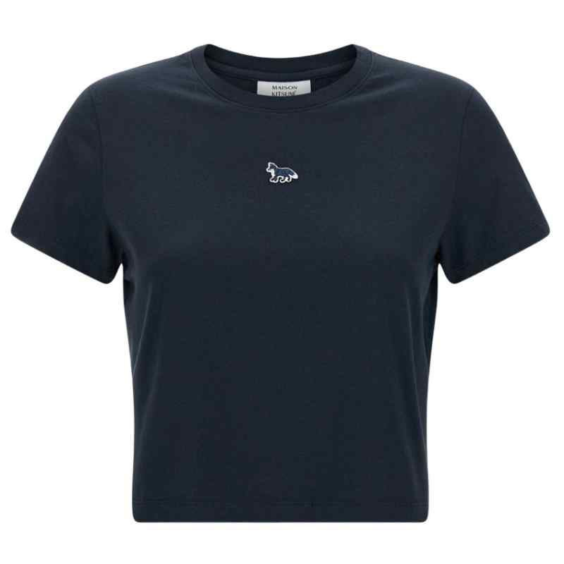 Maison Kitsuné Fox-Embroidered Cotton T-Shirt