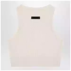 Fear of God Essentials Sporty white honeycomb tank top