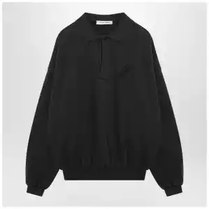 Fear of God Essentials Black washed polo sweatshirt