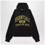 Fear of God Essentials Black washed sweatshirt with logo print