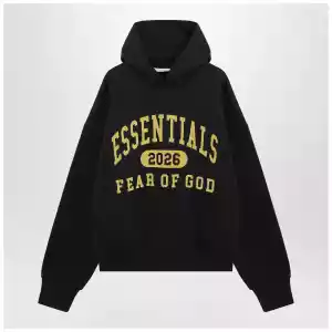 Fear of God Essentials Black washed sweatshirt with logo print