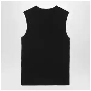 Fear of God Essentials Black tank top in stretch Waffle fabric