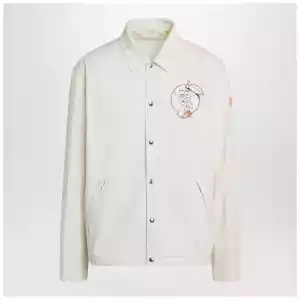 Moncler Genius White Satsuma shacket in canvas and nylon