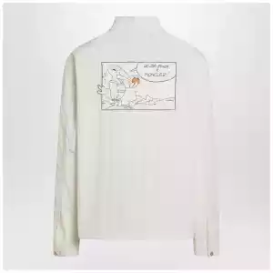 Moncler Genius White Satsuma shacket in canvas and nylon
