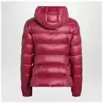 Moncler Glesse short padded jacket with hood in red