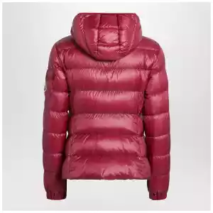 Moncler Glesse short padded jacket with hood in red