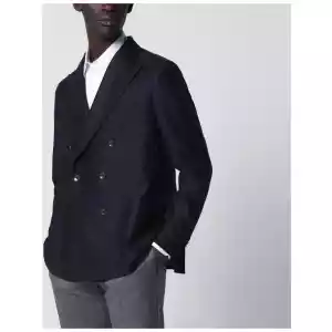 Tagliatore Blue wool double-breasted jacket
