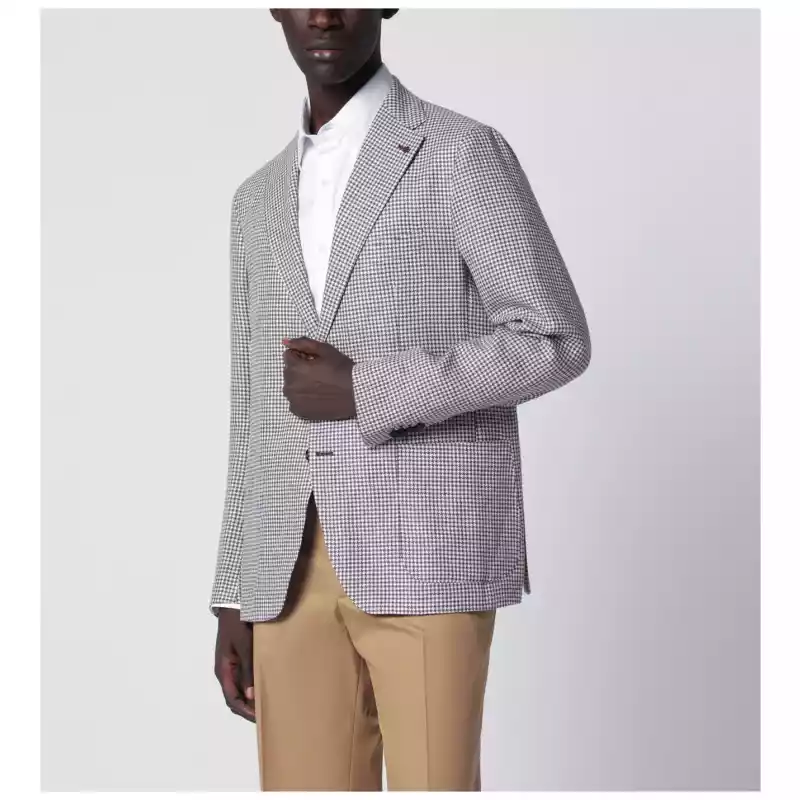 Tagliatore Single-breasted jacket with brown pattern