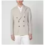 Tagliatore Beige double-breasted cotton jacket