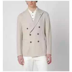 Tagliatore Beige double-breasted cotton jacket