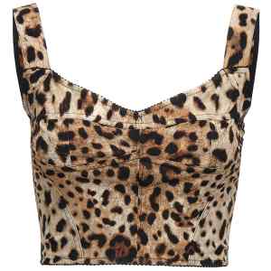 Dolce & Gabbana Leopardo Bustier Top